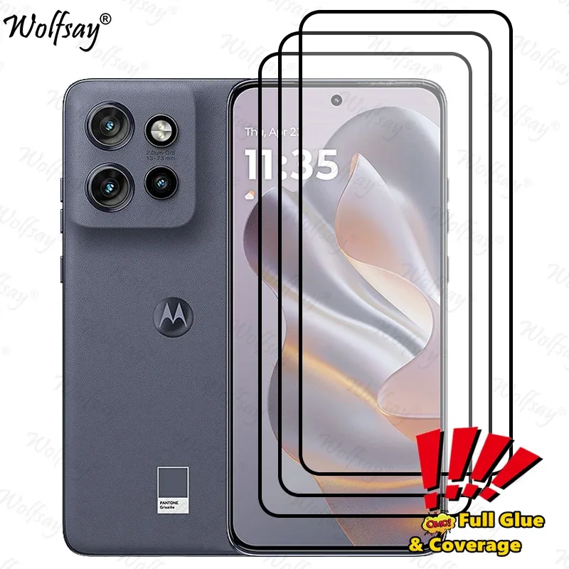 Protecteur d'écran en verre trempé pour Motorola Edge 50 Neo - Couverture complète - Image 1