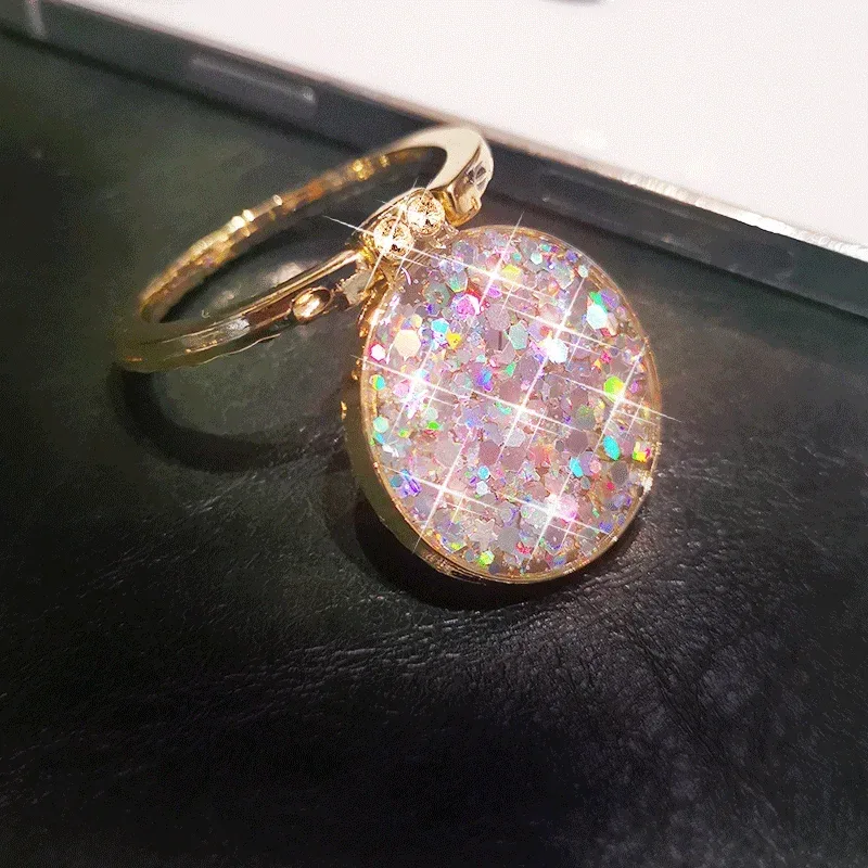 Support bague rotatif à paillettes pour smartphone - Image 1