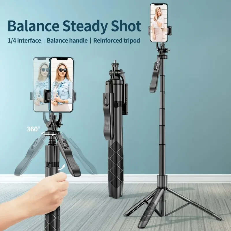 Trépied Perche Selfie Sans Fil KEELEAD L16 (1530 mm) Pliable pour Smartphones et Caméras d'Action - Image 2