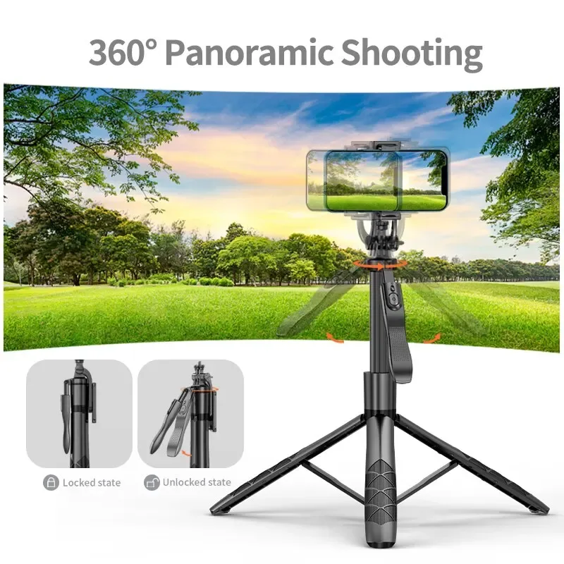 Trépied Perche Selfie Sans Fil KEELEAD L16 (1530 mm) Pliable pour Smartphones et Caméras d'Action - Image 4