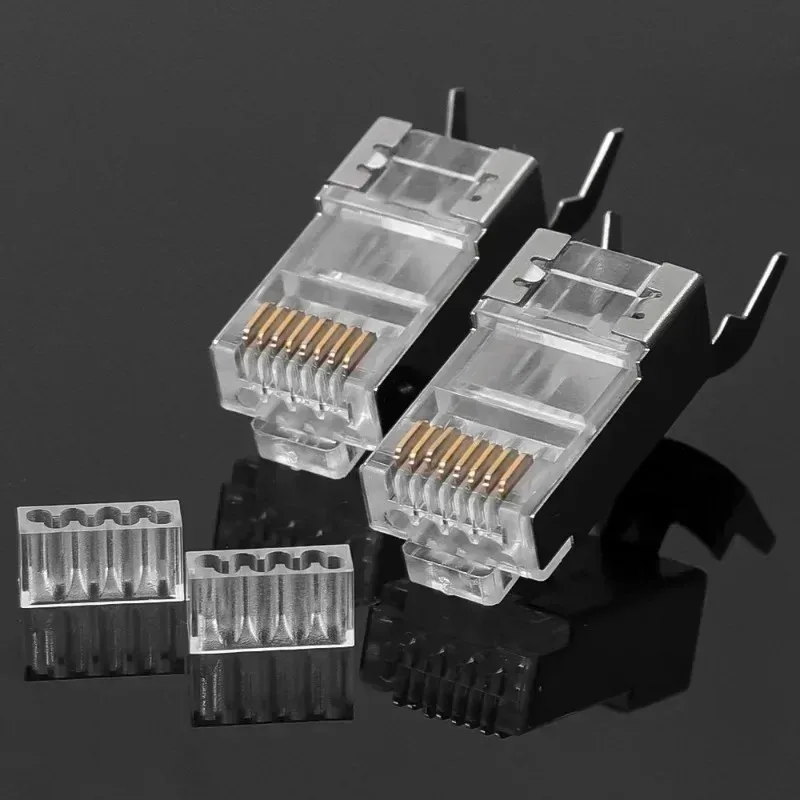 Connecteurs RJ45 Blindés Cat7/Cat6/Cat5 - Fiches 8P8C Plaquées Or - Image 2