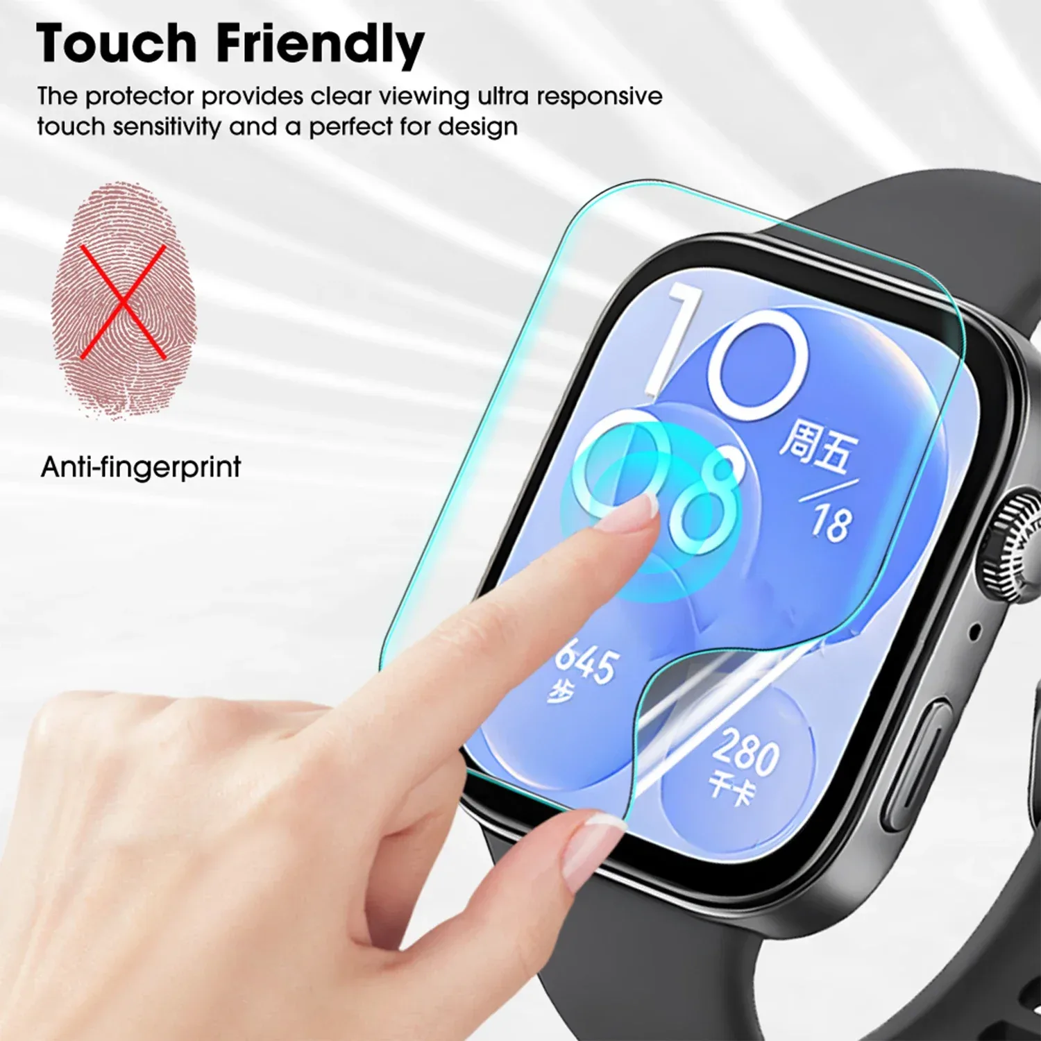 Film de protection d'écran Hydrogel TPU pour Huawei Watch Fit 2 / 3 / 4 / Pro / ES - Image 5
