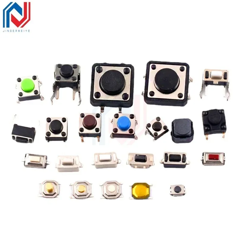 Lot de 50 micro-interrupteurs tactiles CMS (bouton-poussoir) - 2 et 4 broches 2