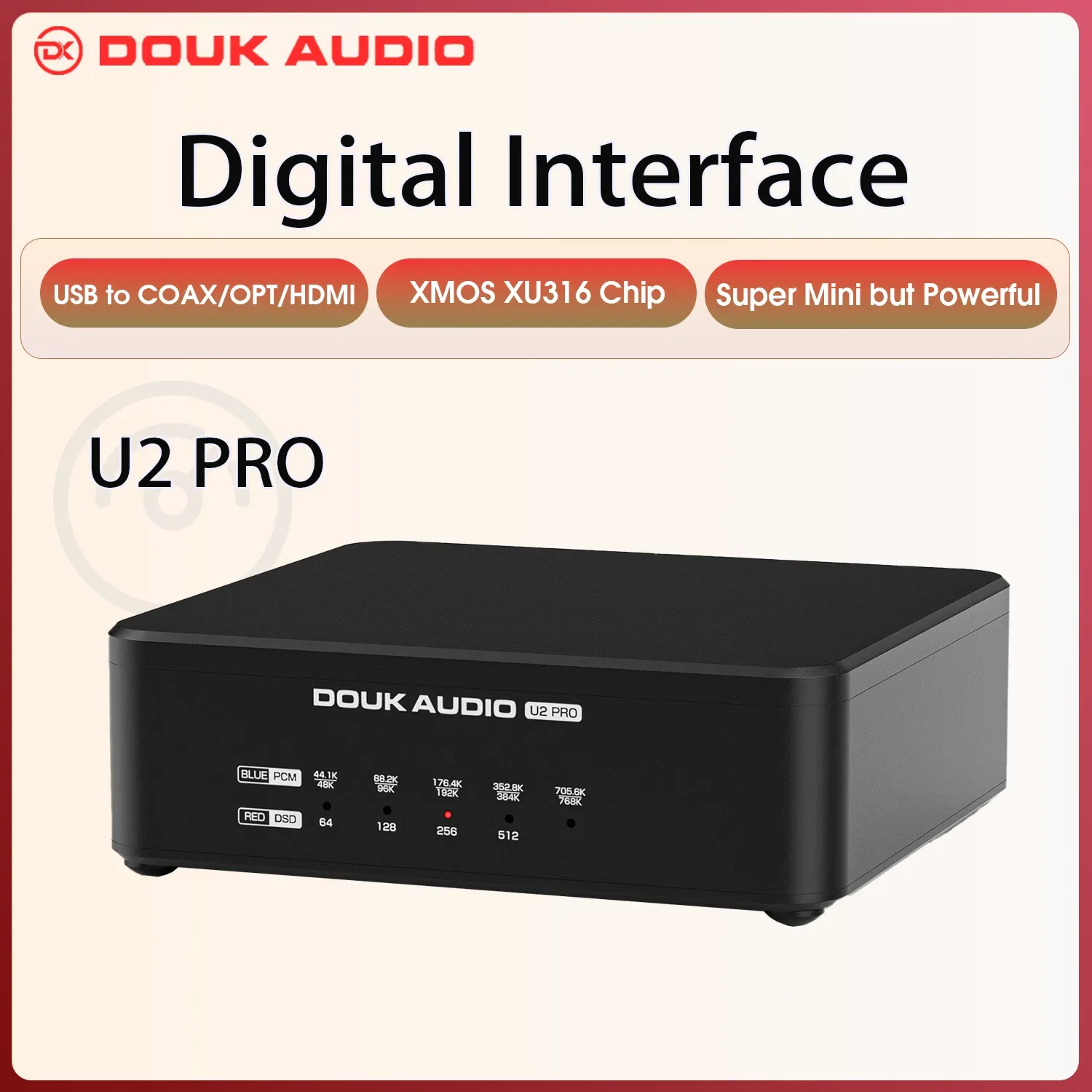 Interface Numérique USB Douk Audio U2PRO : Convertisseur DDC XMOS XU316, Sorties Optique/Coaxiale/I2S pour DAC, PS5 et Switch - Image 1
