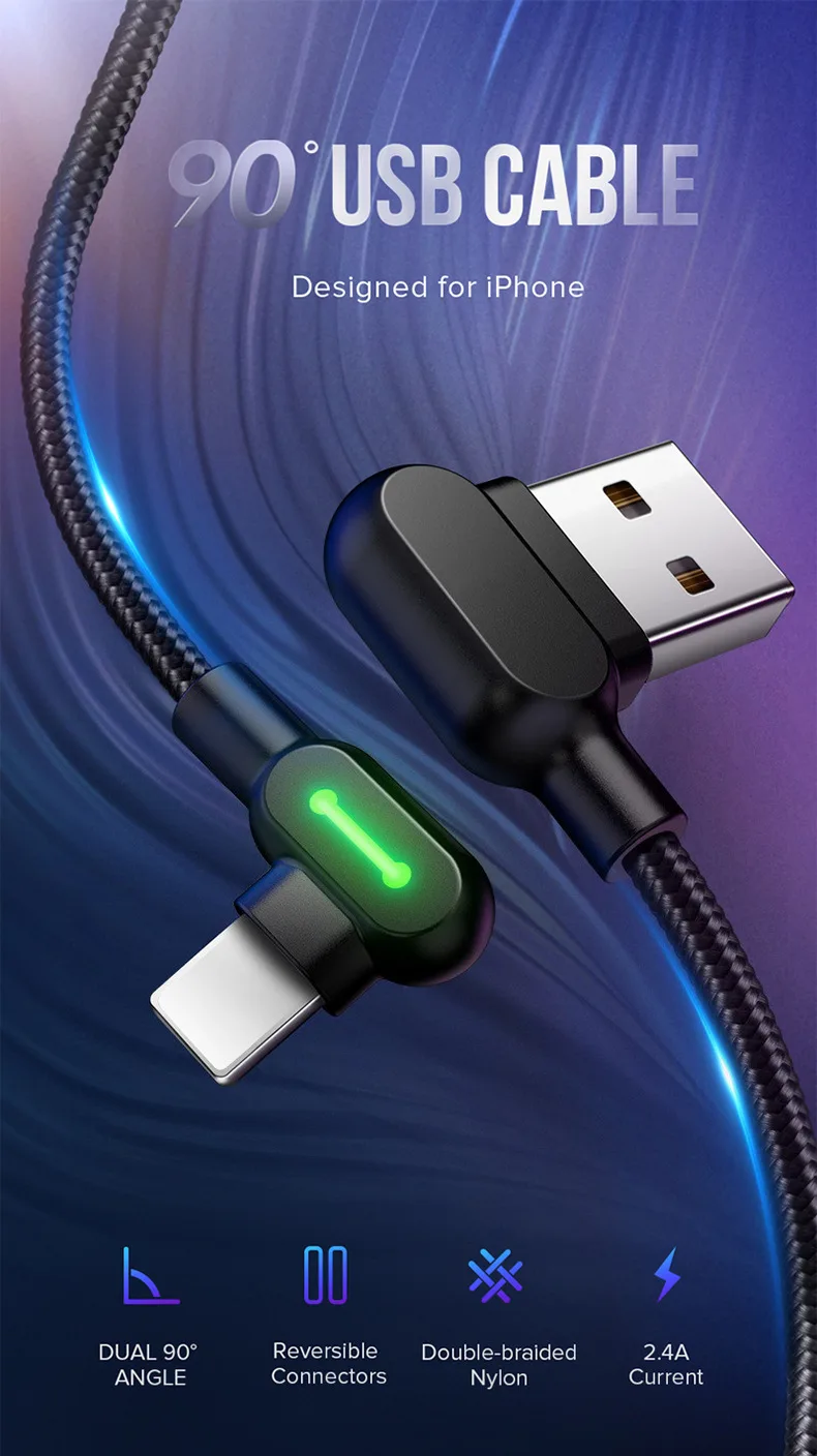 Câble USB-C Double Coude
