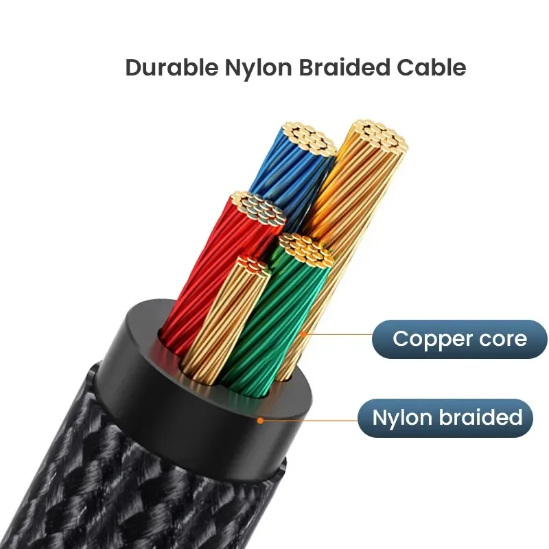 Adaptateur Carte Son USB Externe avec Câble Tressé, Jack 3,5 mm pour Casque et Micro - Image 4