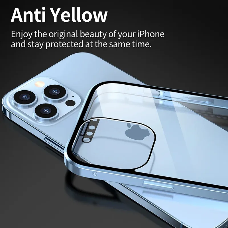 Coque Magnétique 360° Intégrale Anti-Espion pour iPhone 12, 13, 14, 15 et 16 Pro Max - Image 2