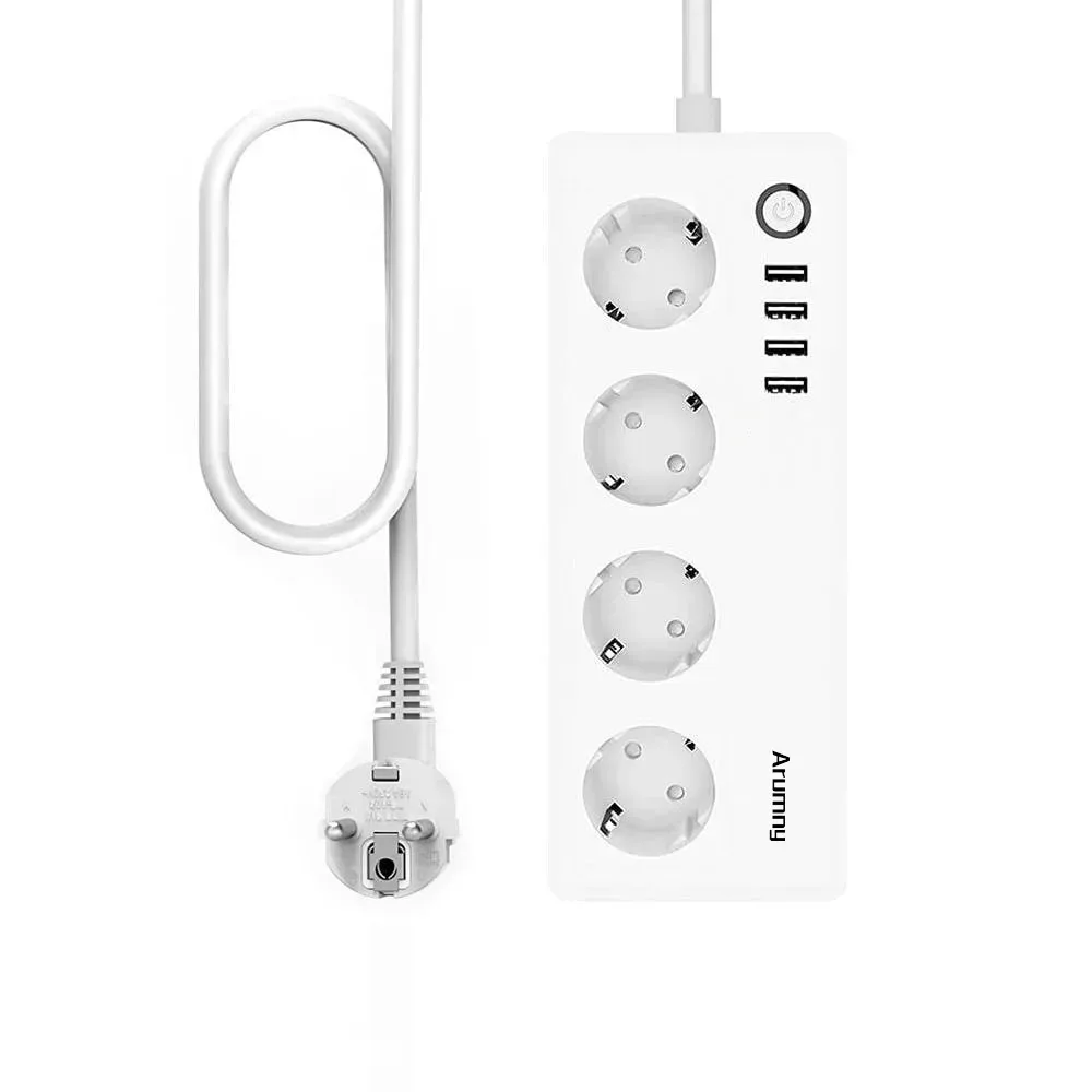 Multiprise connectée Zigbee Arumny - 1,8 m - 16A - Compatible Alexa et Google Assistant - Image 5