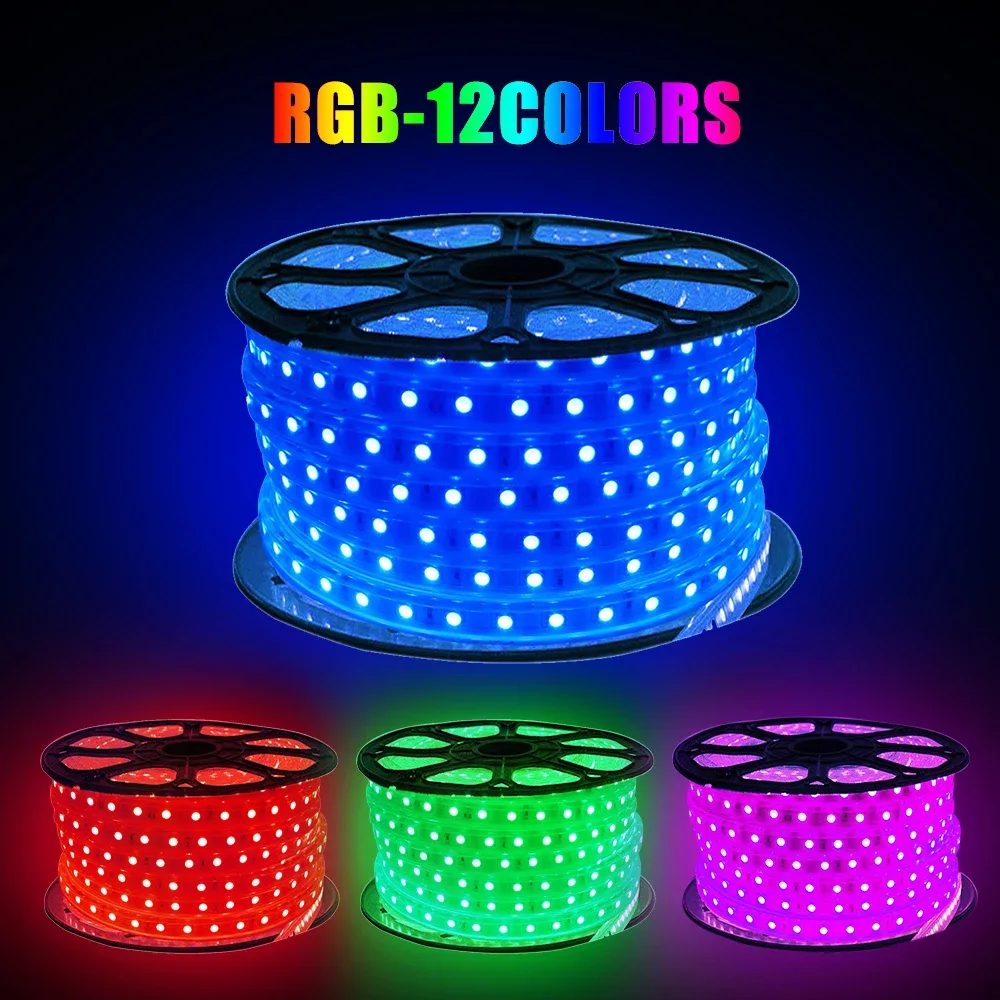 Ruban LED RGB 5050 220V Haute Luminosité - Étanche IP67 avec Télécommande - Image 2