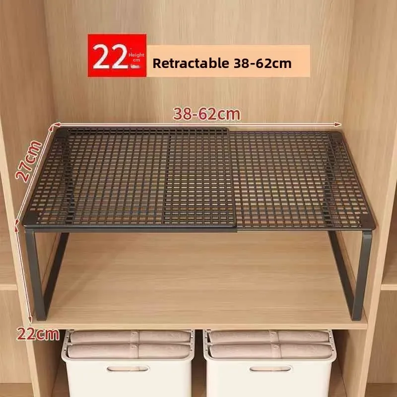 Étagère de rangement extensible et ajustable pour placard et armoire 8