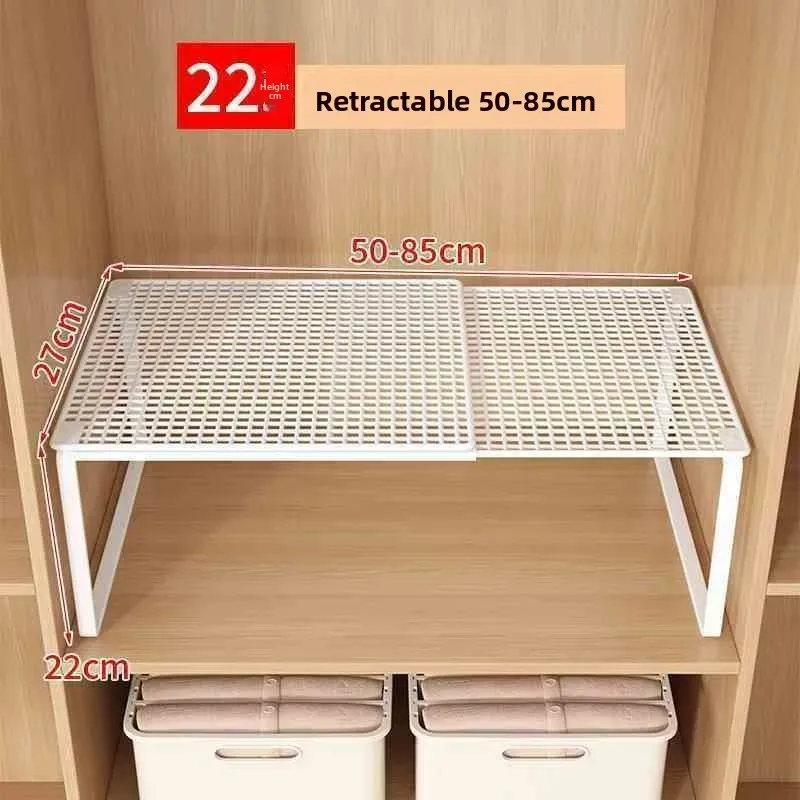 Étagère de rangement extensible et ajustable pour placard et armoire 12