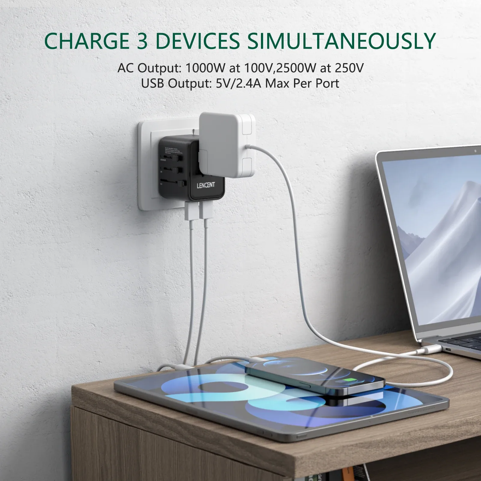 LENCENT Travel Adapter Overview