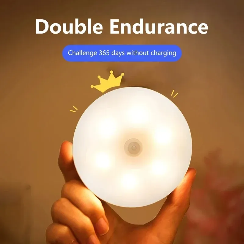 Veilleuse LED à Détecteur de Mouvement Rechargeable USB - Éclairage Sans Fil pour Placard et Escaliers - Image 2