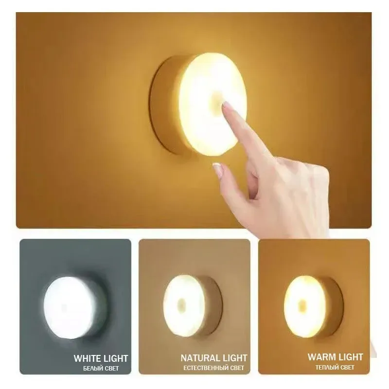 Veilleuse LED à Détecteur de Mouvement Rechargeable USB - Éclairage Sans Fil pour Placard et Escaliers - Image 4