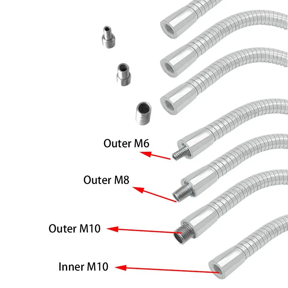 Lampe LED flexible pour machine-outil avec col de cygne en métal (Ø 6 mm / 8 mm) - Image 4