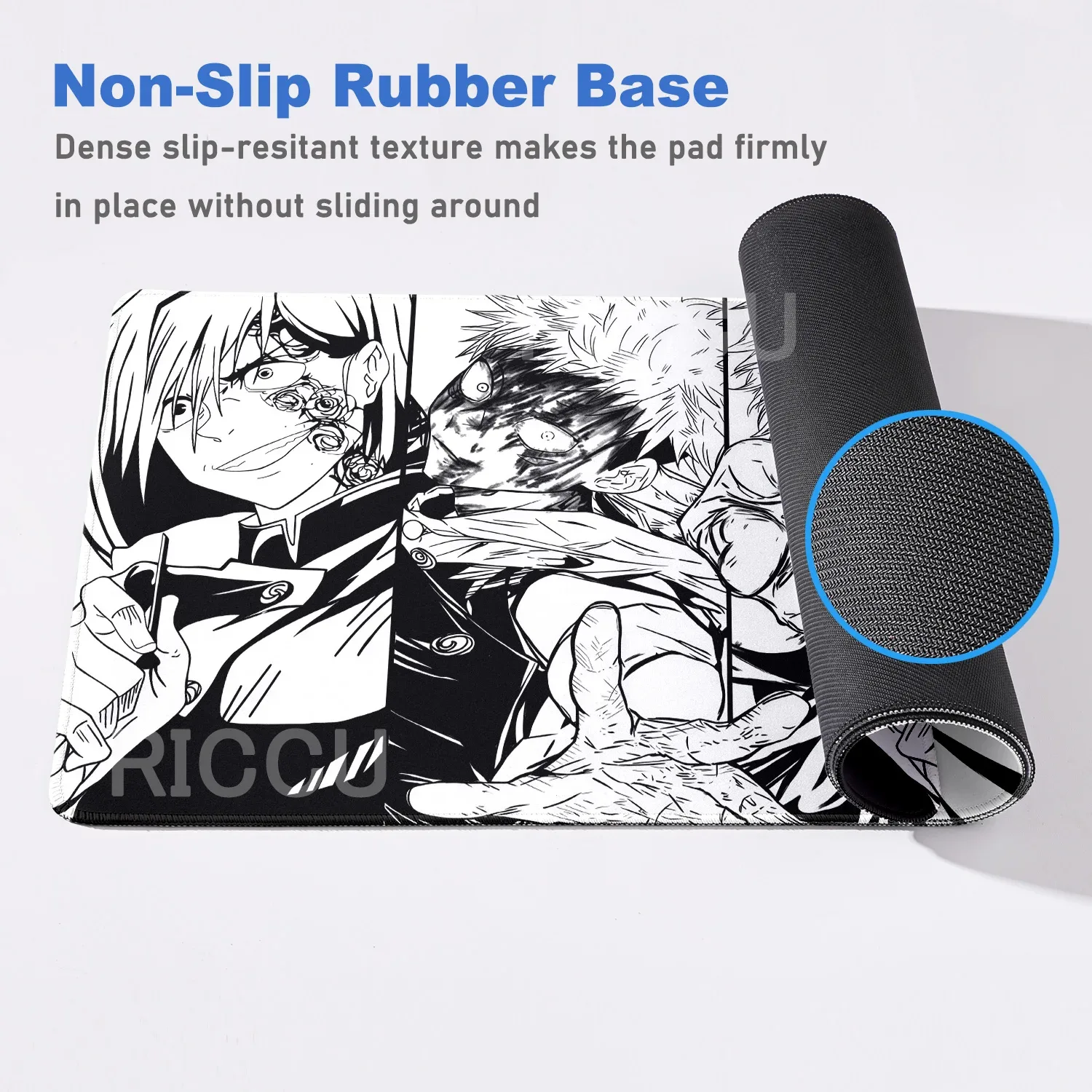 Tapis de souris XXL Jujutsu Kaisen - Gojo Satoru - 60x30 cm - Noir - Image 5