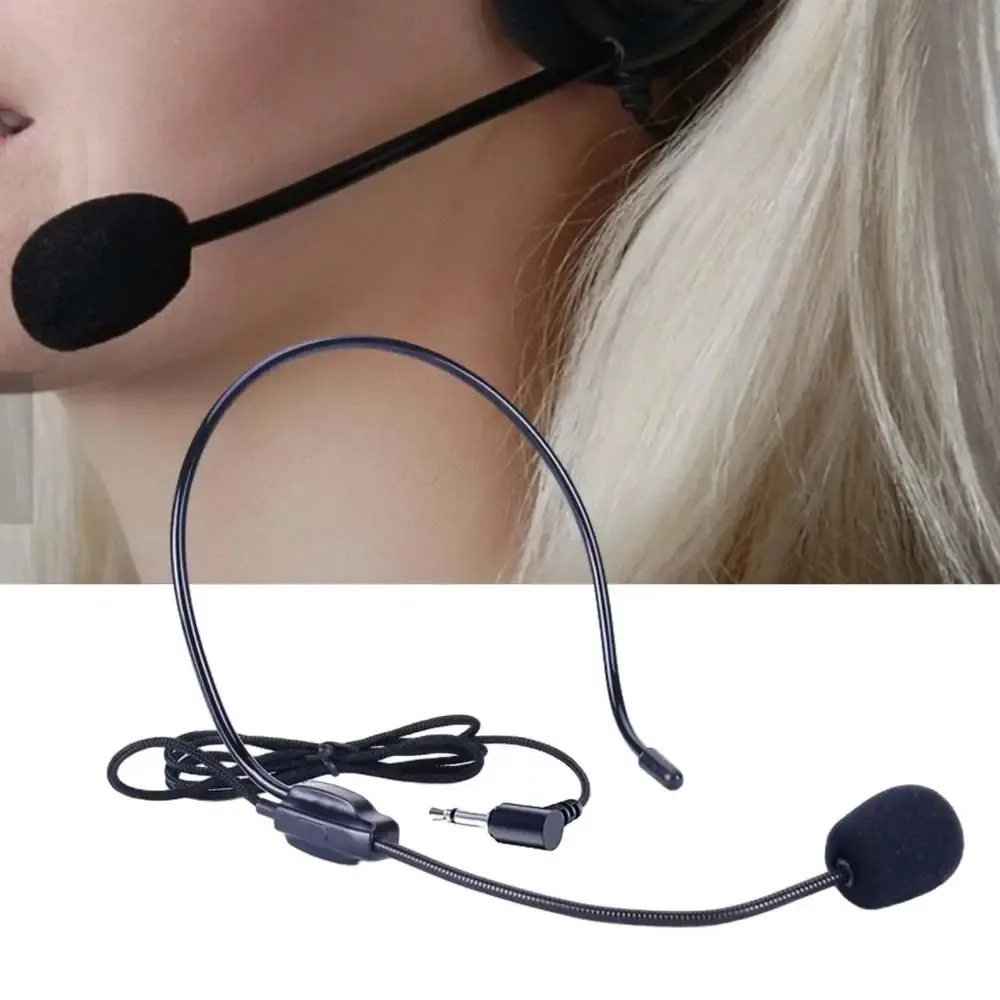 Microphone serre-tête filaire flexible avec prise Jack 3,5 mm - Image 1