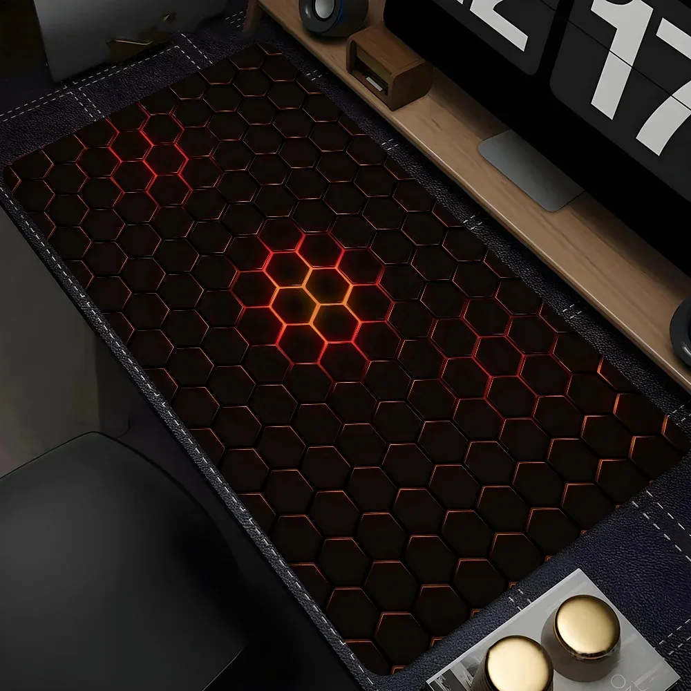Tapis de bureau XXL design géométrique pour clavier et souris 10