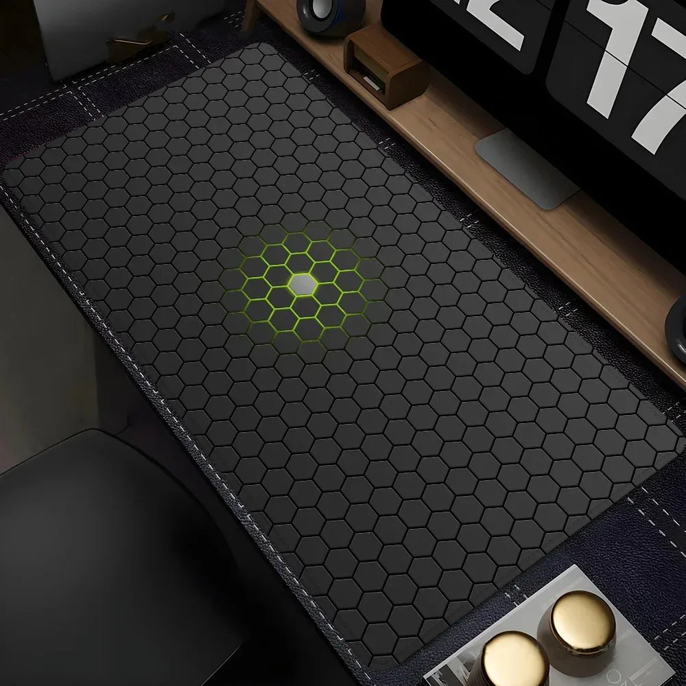 Tapis de bureau XXL design géométrique pour clavier et souris 18
