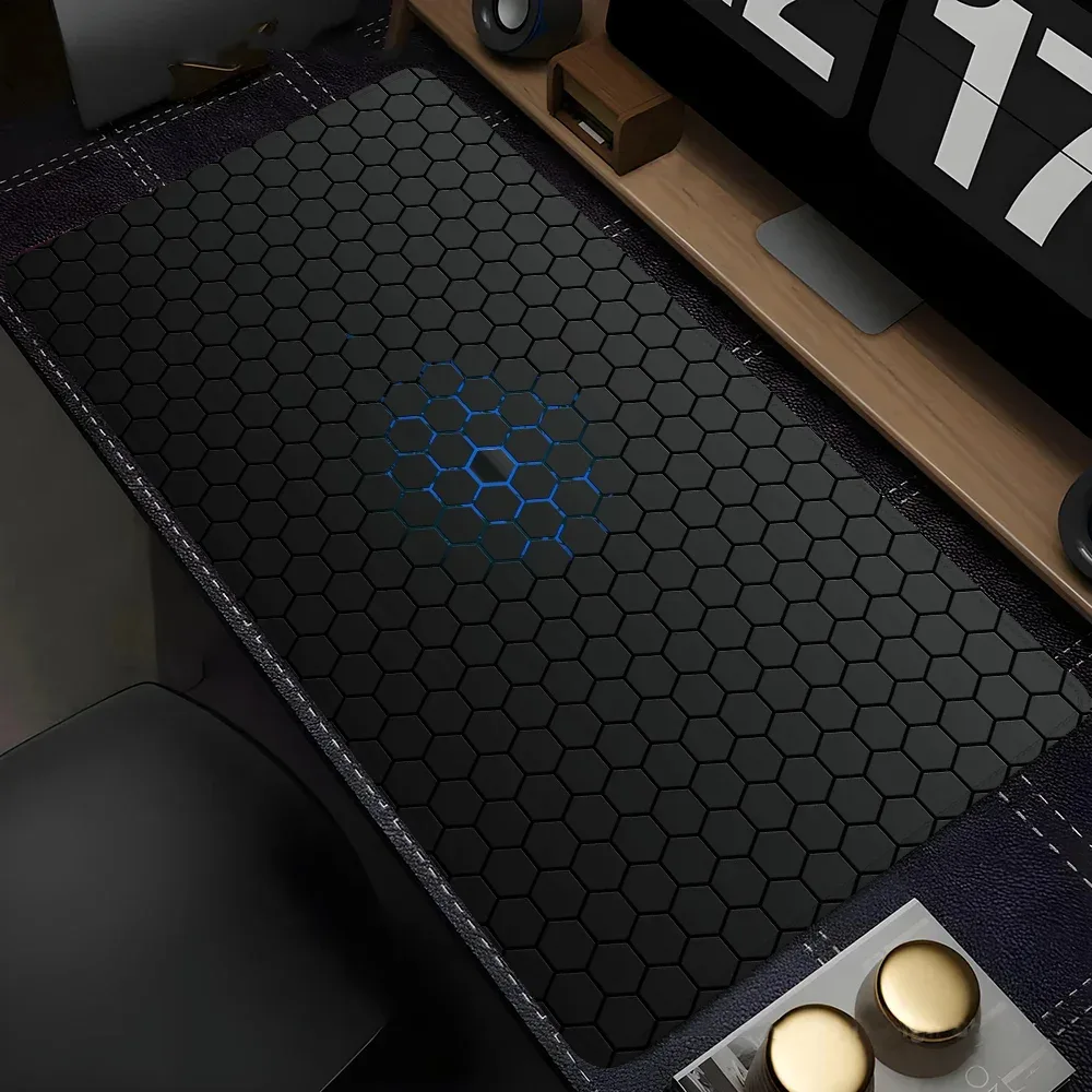Tapis de bureau XXL design géométrique pour clavier et souris 16