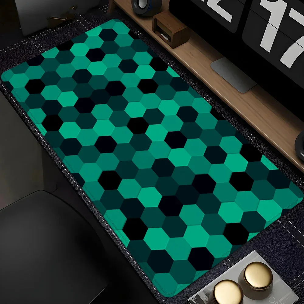 Tapis de bureau XXL design géométrique pour clavier et souris 15
