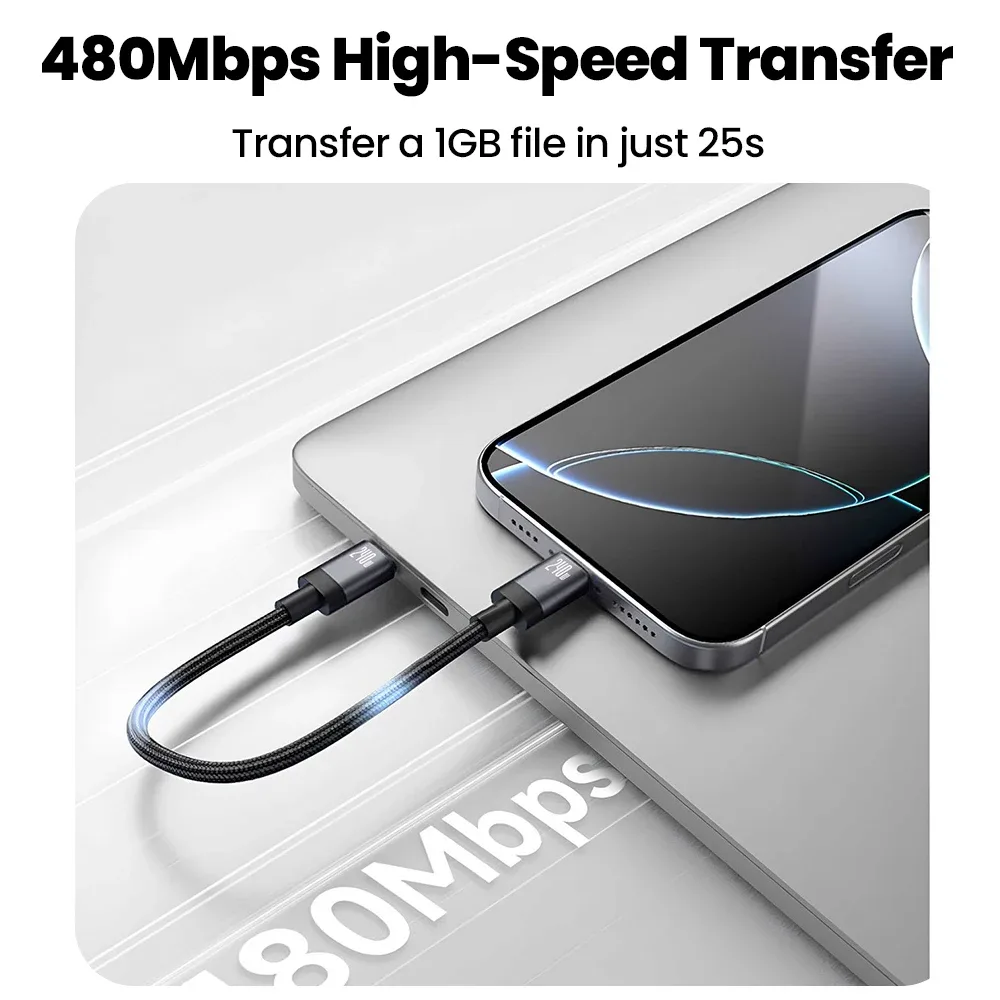 Câble USB-C vers USB-C magnétique court 240W (15 cm / 20 cm) - Image 6