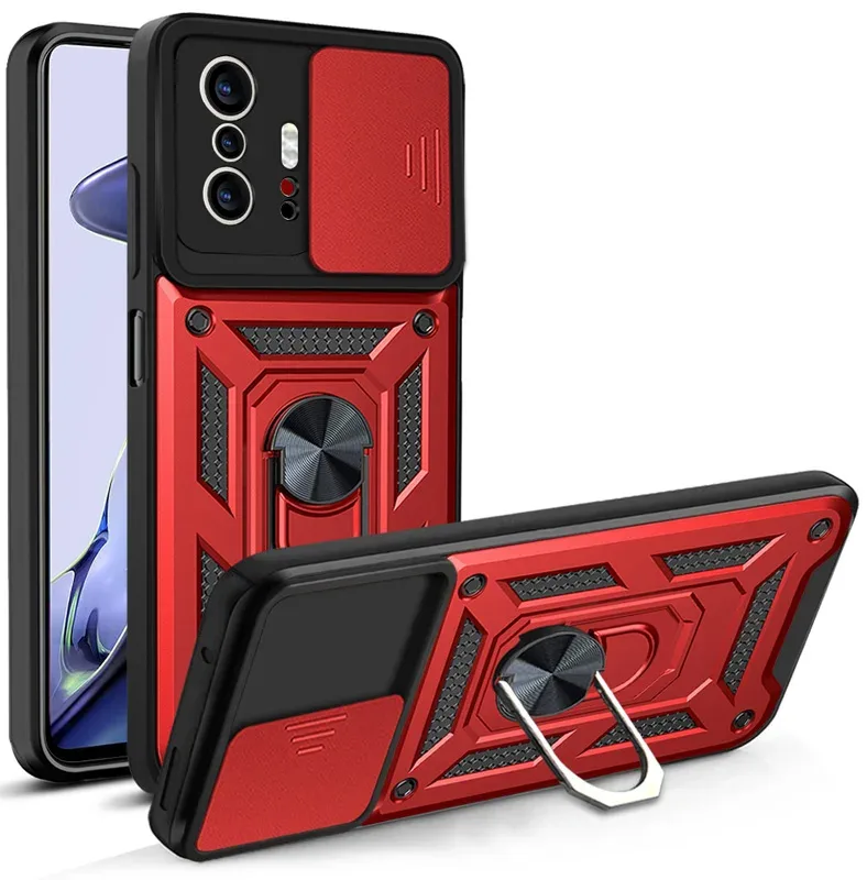 Coque Antichoc avec Cache-Caméra Coulissant et Support Magnétique pour Xiaomi Mi 11T / 11T Pro / 11 Lite / 12 Lite - Image 5