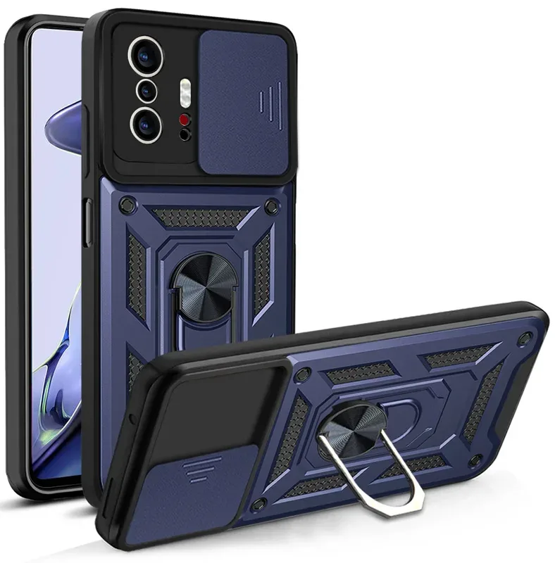 Coque Antichoc avec Cache-Caméra Coulissant et Support Magnétique pour Xiaomi Mi 11T / 11T Pro / 11 Lite / 12 Lite - Image 6