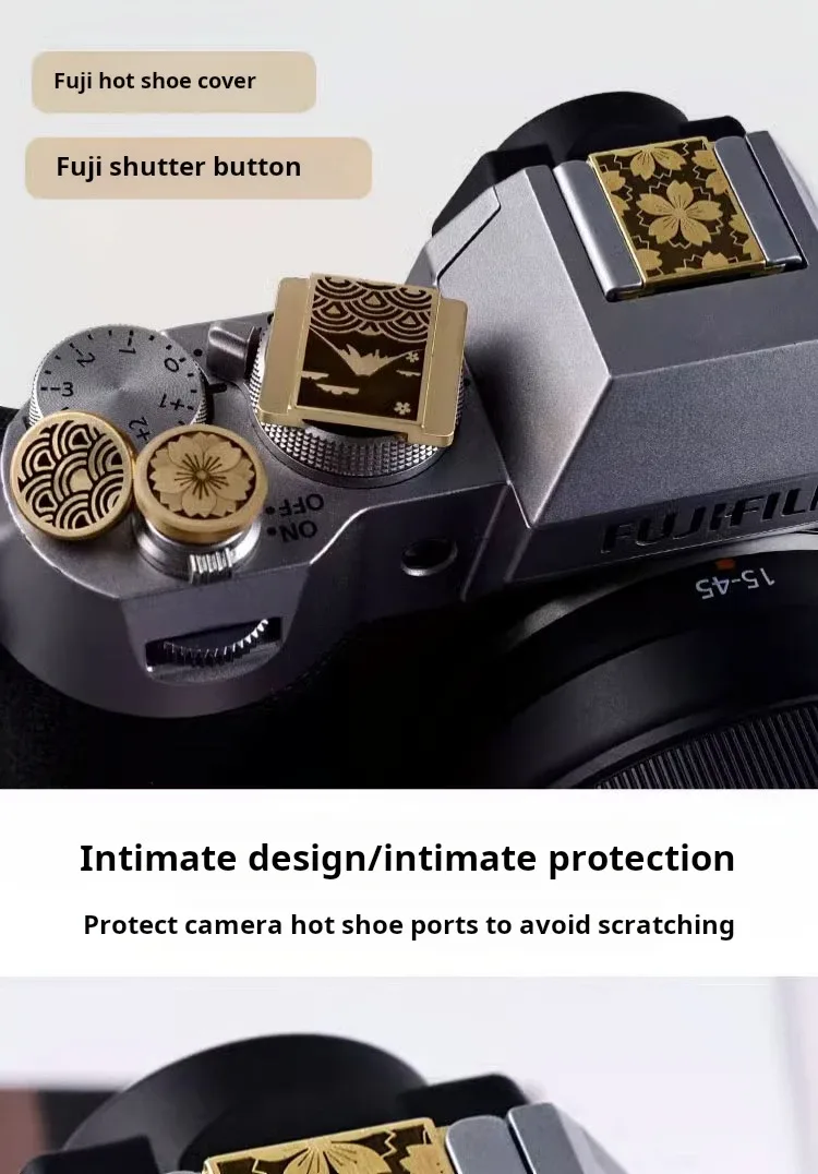 Vue détaillée de la protection de griffe Fujifilm