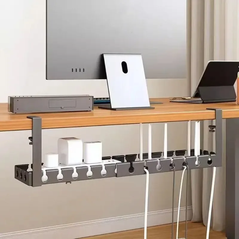 Organisateur de câbles sous bureau à pince, sans perçage - Image 2