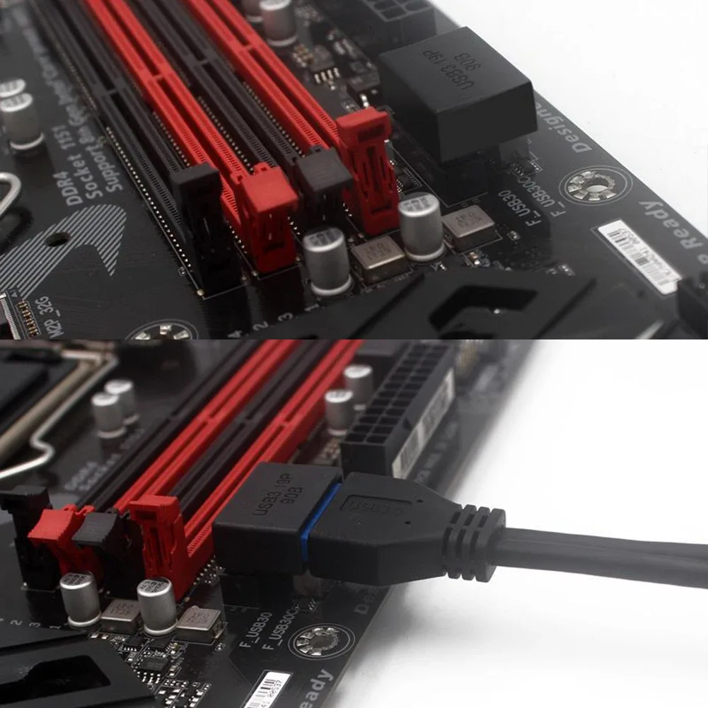 Adaptateur USB 3.0 Interne 19/20 Broches pour Carte Mère - Coude à 90° - Image 4