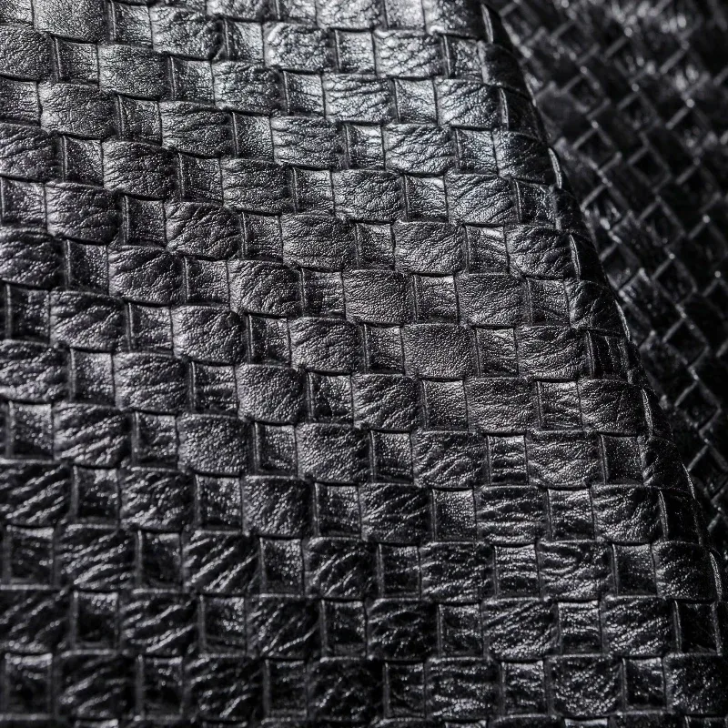 Tissu en similicuir tissé à relief diamanté 3