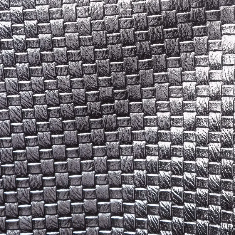 Tissu en similicuir tissé à relief diamanté 5