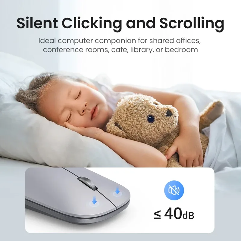 UGREEN Souris Sans Fil Bluetooth et 2,4 GHz, Silencieuse, 4000 DPI - Image 4