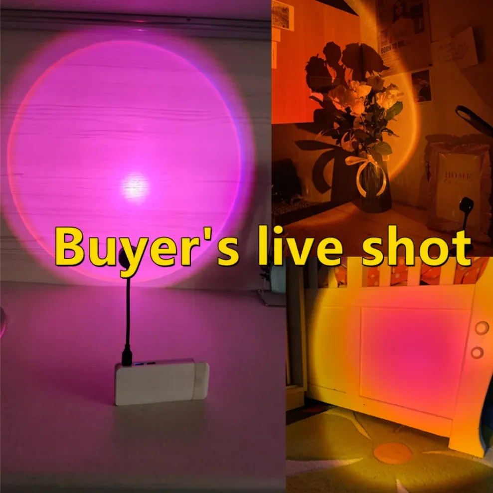 Lampe Projecteur LED Coucher de Soleil et Arc-en-ciel USB - Image 6