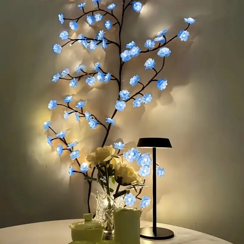 Guirlande lumineuse 96 LED - Branche de fleurs de cerisier - 8 modes - Alimentation USB - Image 4