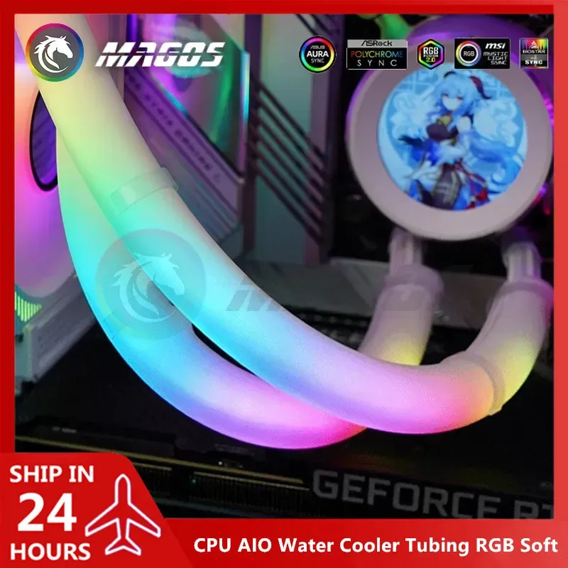 Manchons de tubes ARGB pour refroidissement liquide AIO (120/240/360mm) - 5V 3 broches - Image 1