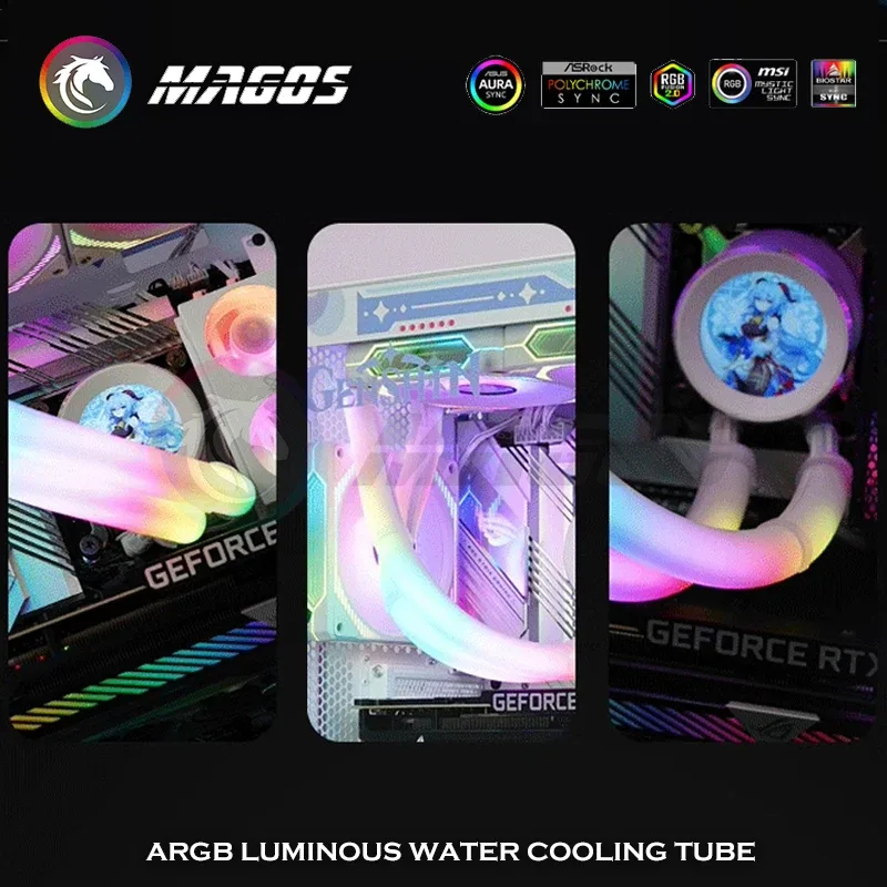 Manchons de tubes ARGB pour refroidissement liquide AIO (120/240/360mm) - 5V 3 broches - Image 4