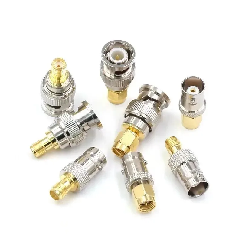 Connecteurs BNC vers SMA Type mâle femelle adaptateur de connecteur RF Kit de convertisseur de Test câbles de Transmission connecteur SMA vers BNC 6