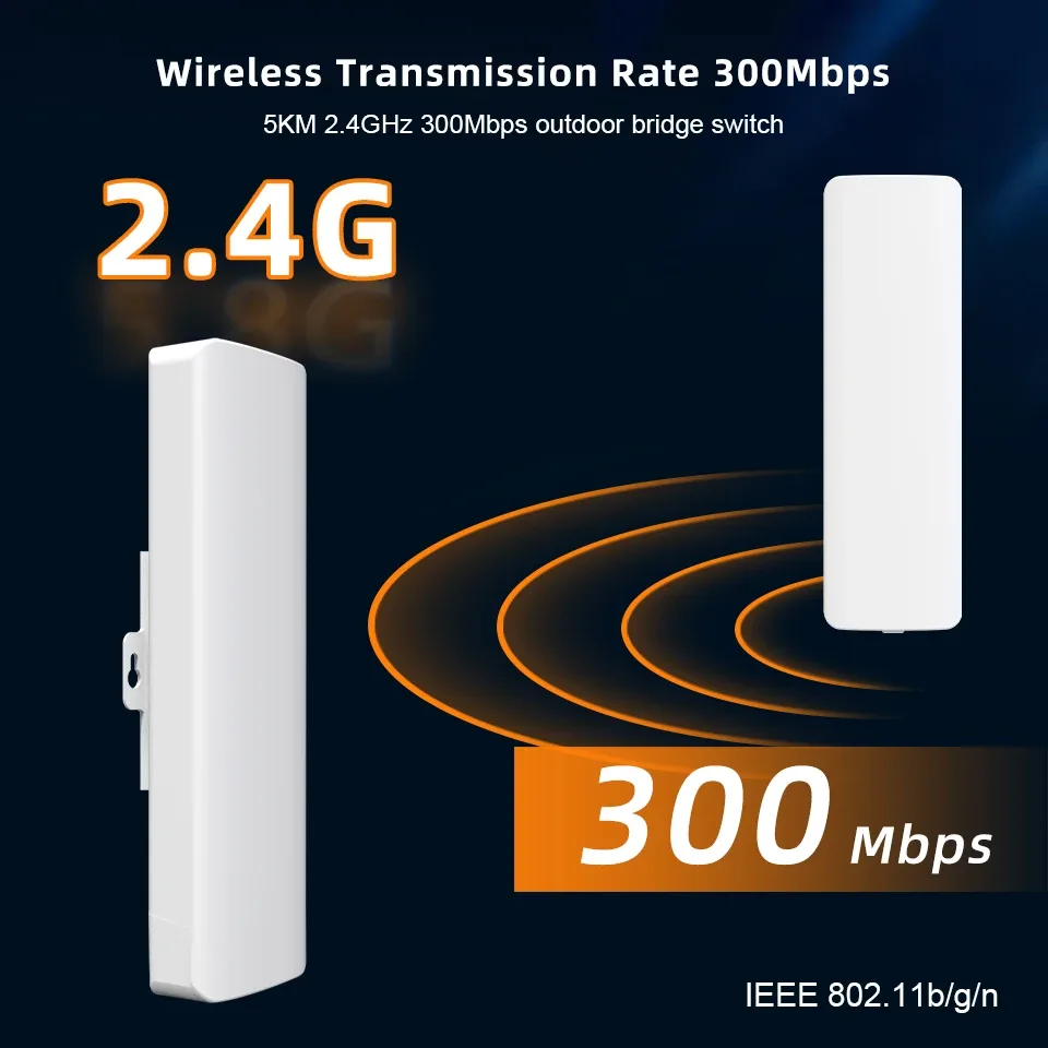 Pont Wi-Fi CPE extérieur Comfast 2,4 GHz 300 Mbps - Portée 5 km - Image 2