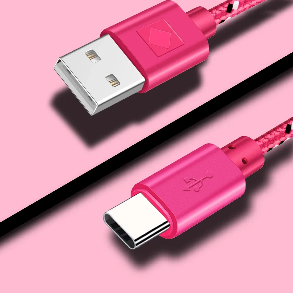 Câble USB-A vers USB-C de charge rapide 2A en nylon tressé (1/2/3 m) 16