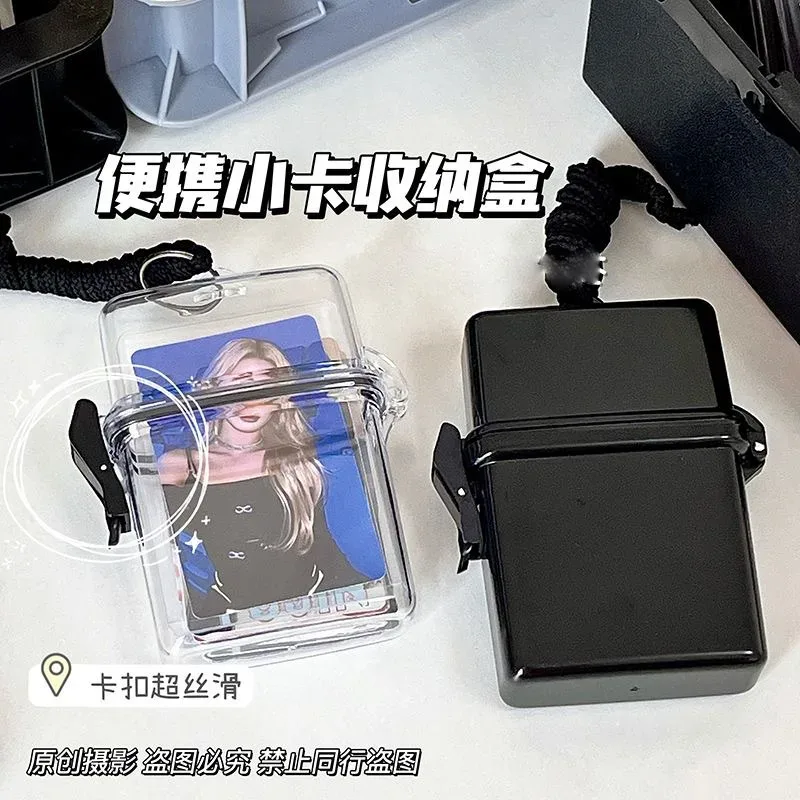 Étui de rangement transparent pour photocartes 3 pouces avec cordon - Image 3