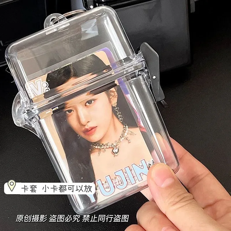 Étui de rangement transparent pour photocartes 3 pouces avec cordon - Image 1