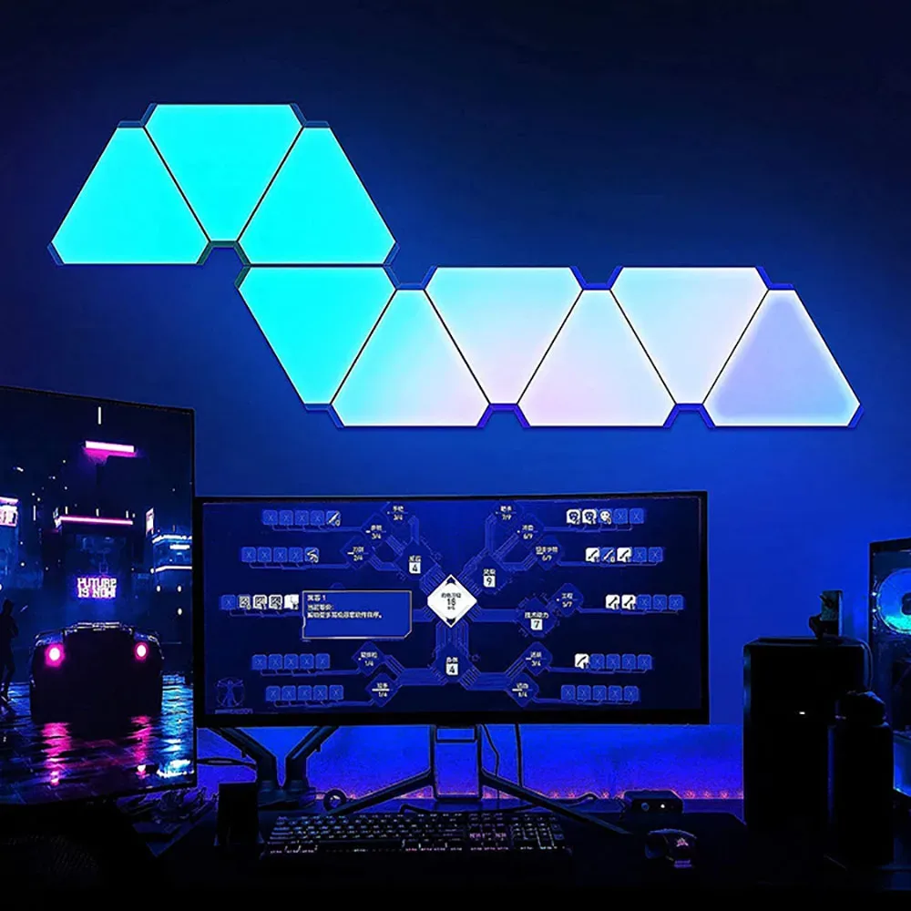 Lampe Murale LED Triangulaire RGB Connectée WiFi - Image 2