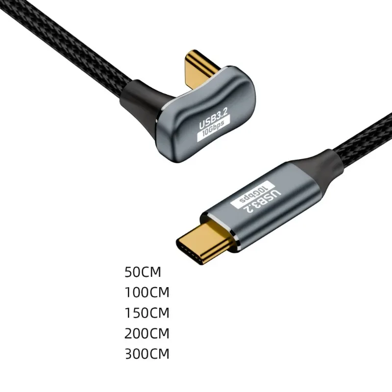 Câble USB-C vers USB-C PD 100W - Connecteur en U à 180° - Charge Rapide et Transfert de Données - Image 4
