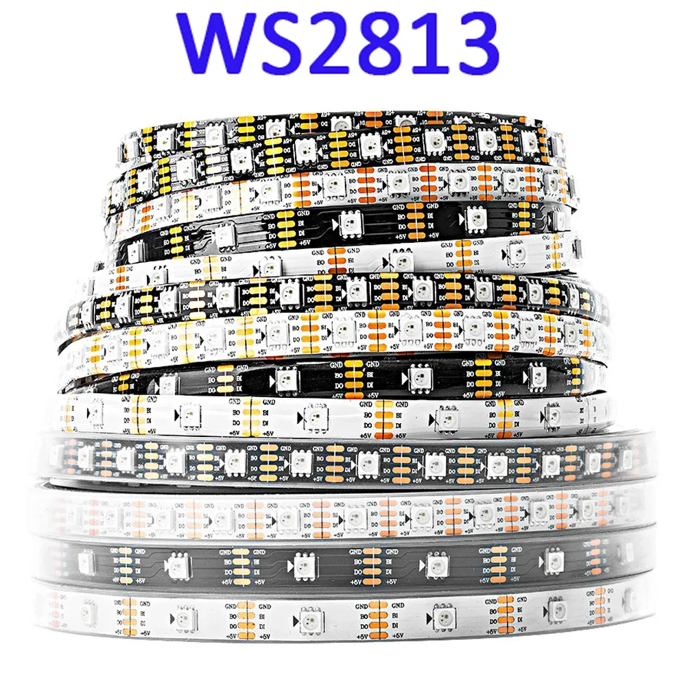 Ruban LED Adressable RGB IC 5m - 5V/12V WS2811 WS2812B WS2813 WS2815 - 30/60 LEDs/m IP30/IP65/IP67 4