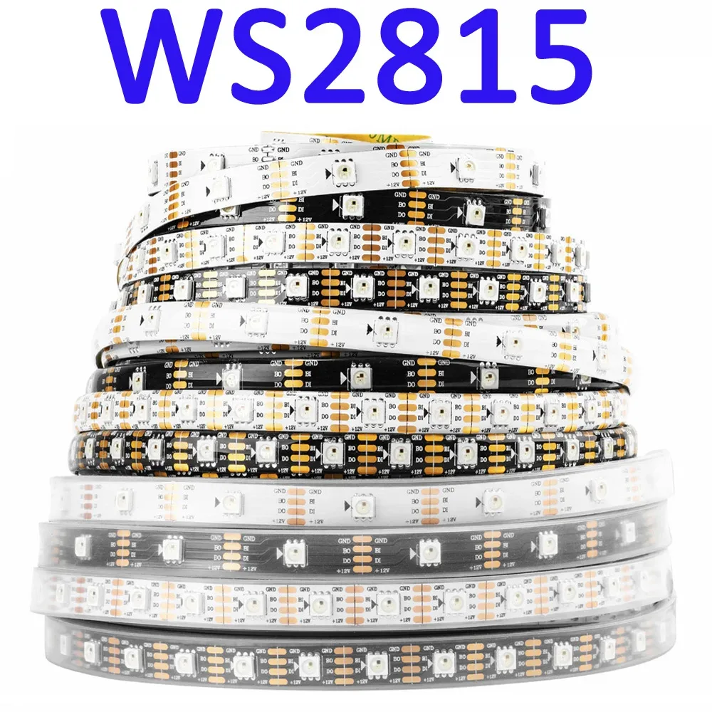 Ruban LED Adressable RGB IC 5m - 5V/12V WS2811 WS2812B WS2813 WS2815 - 30/60 LEDs/m IP30/IP65/IP67 5