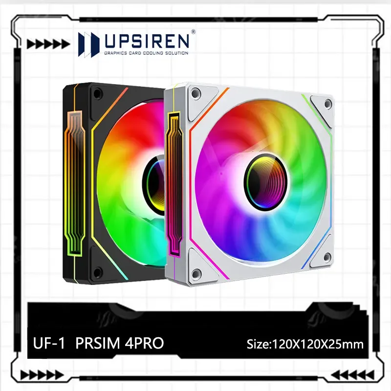 UPSIREN UF-1 PRISM 4 PRO - Ventilateur de boîtier PC 120mm ARGB PWM - 600-1500 tr/min - Image 2