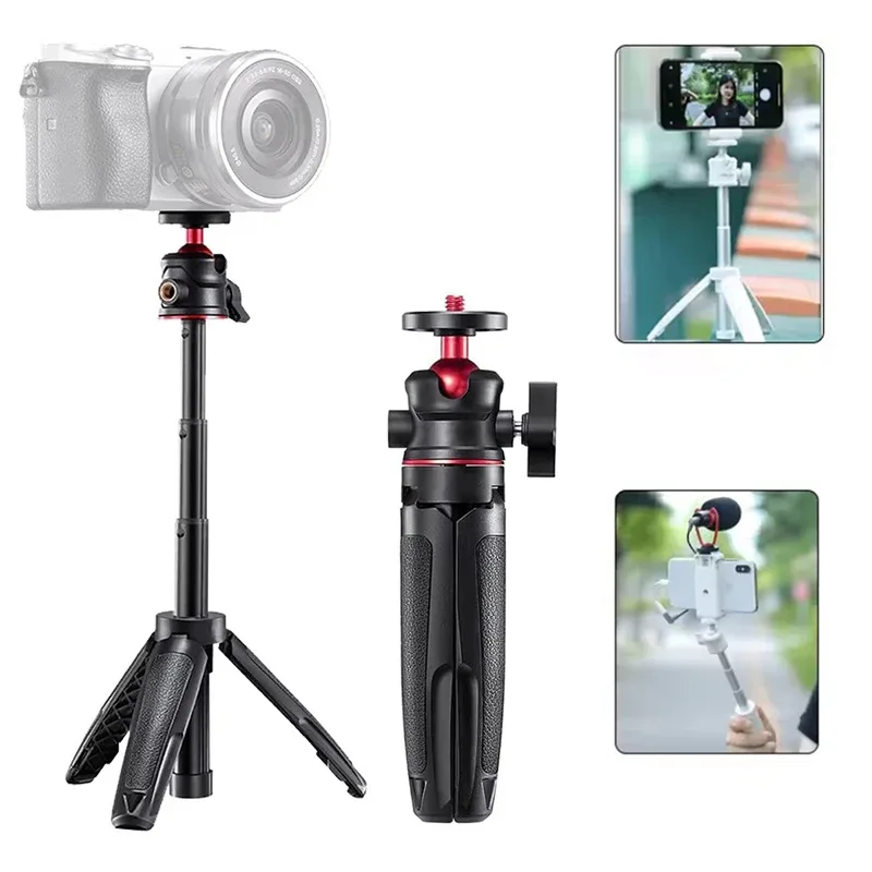Mini trépied extensible MT-08 avec rotule pour appareil photo et smartphone - Image 1
