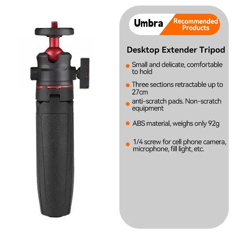 Mini trépied extensible MT-08 avec rotule pour appareil photo et smartphone - Image 4